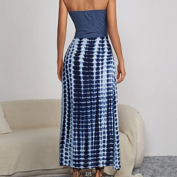 SHEIN Solid Tye Dye Tube Dress - Picture 2 of 2